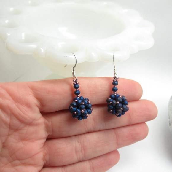 Beaded bead earrings - Picture 4 of 9